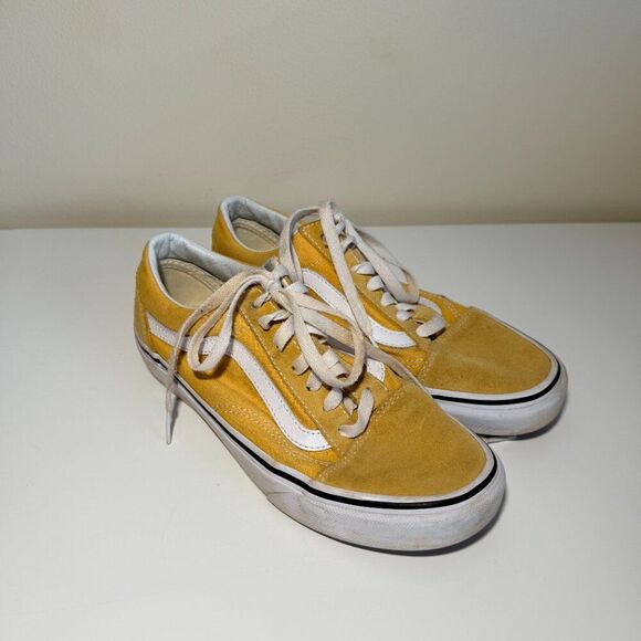 VANS Old School Yellow Shoes Womens Size 7 Men Size 5.5 Skater Punk Comfortable - Picture 3 of 10